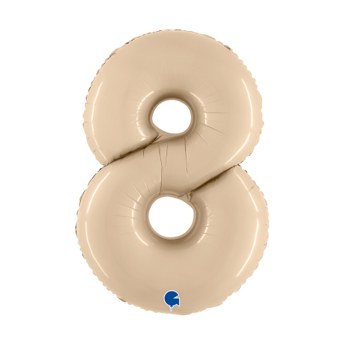 Ballongsiffra - Åtta Satin Cream 100 cm