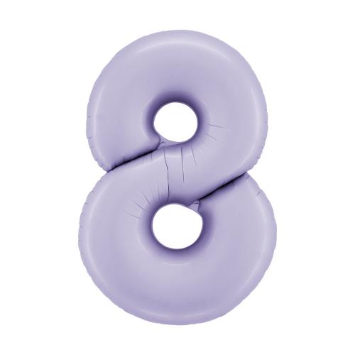 Ballongsiffra - Åtta Satin Lilac 100 cm
