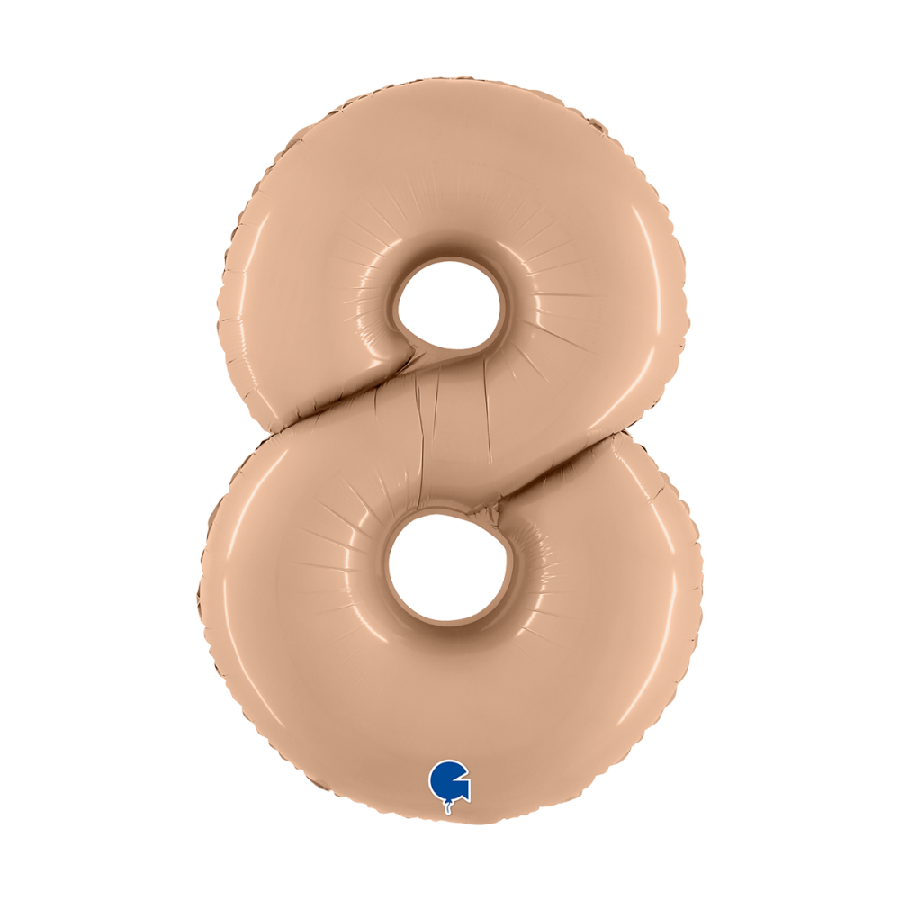 Ballongsiffra - Åtta Satin Nude 100 cm