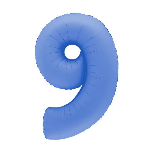 Ballongsiffra - Nio Lotus Blue 100 cm
