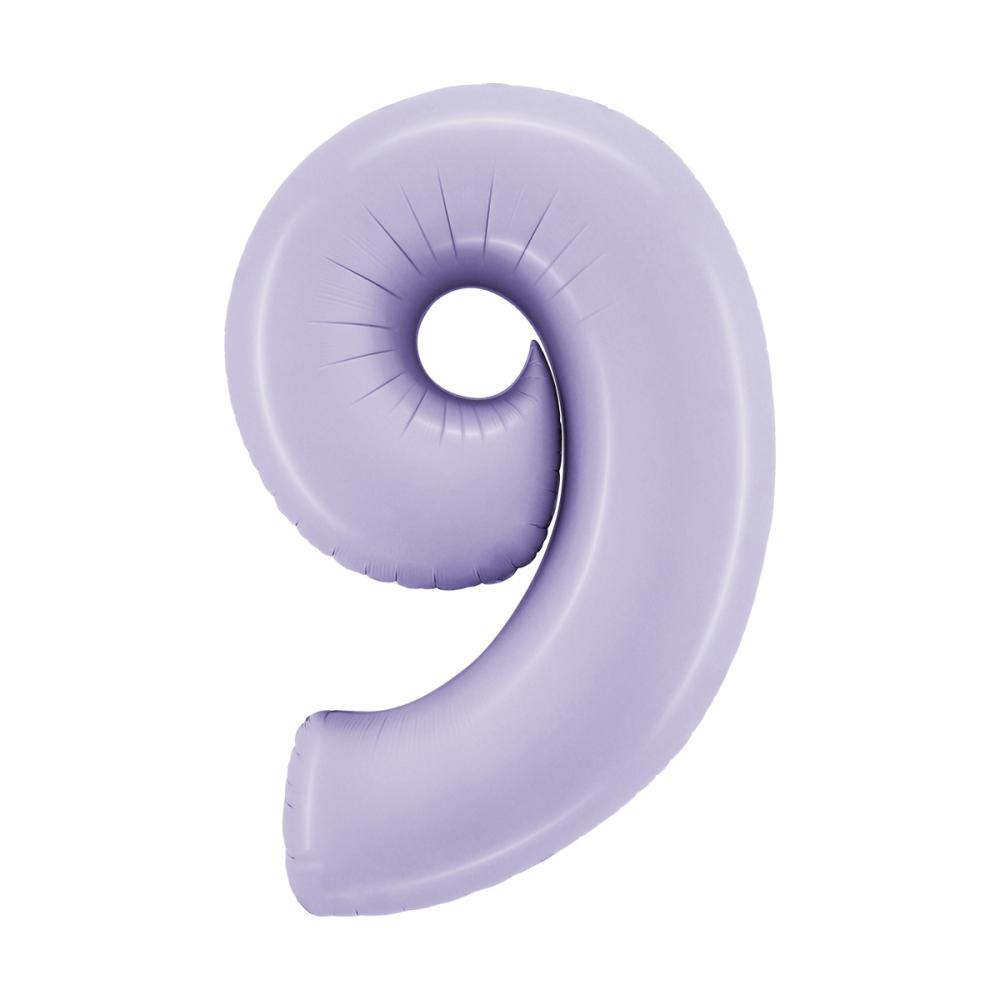 Ballongsiffra - Nio Satin Lilac 100 cm