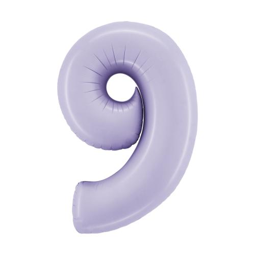 Ballongsiffra - Nio Satin Lilac 100 cm