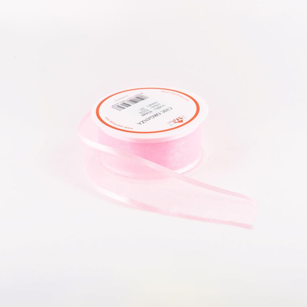 Ballongsnöre - Chic Organza Ljusrosa 40 mm * 25 m