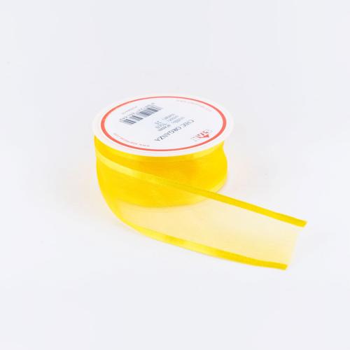 Ballongsnöre - Chic Organza Gult 40 mm * 25 m