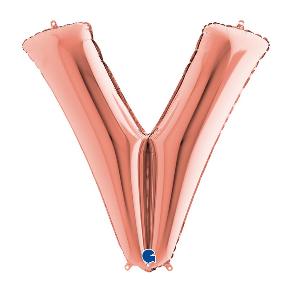 Bokstavsballong - V Rose Gold 100 cm