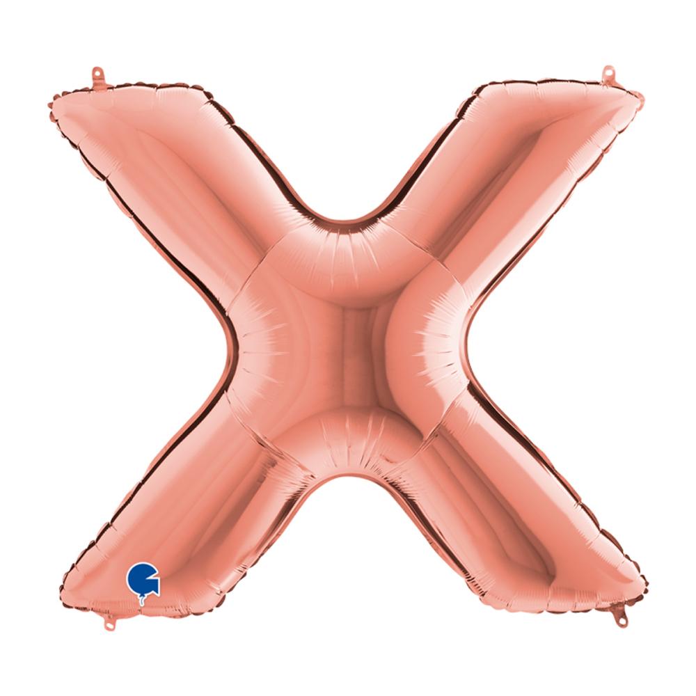 Bokstavsballong - X Rose Gold 100 cm
