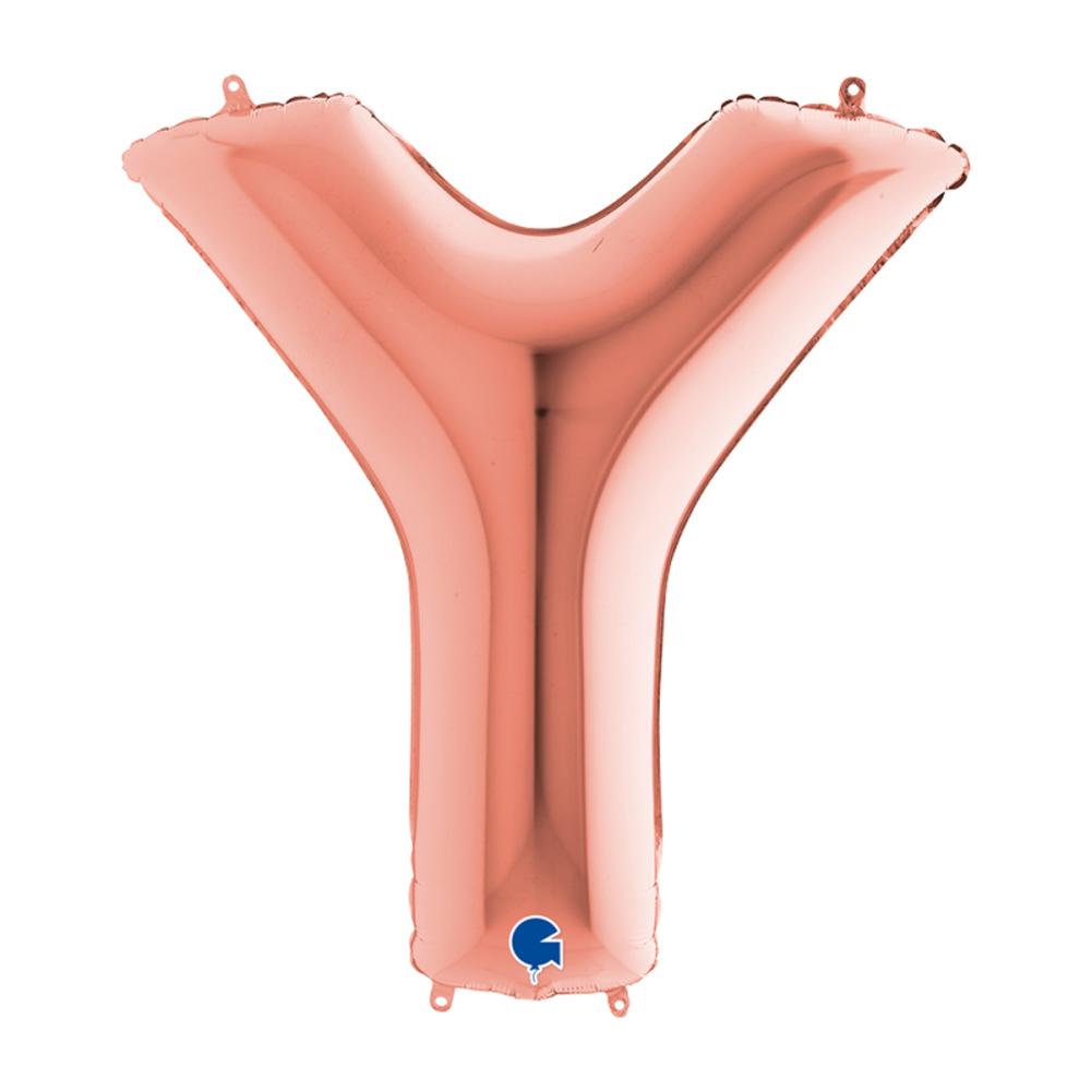Bokstavsballong - Y Rose Gold 100 cm
