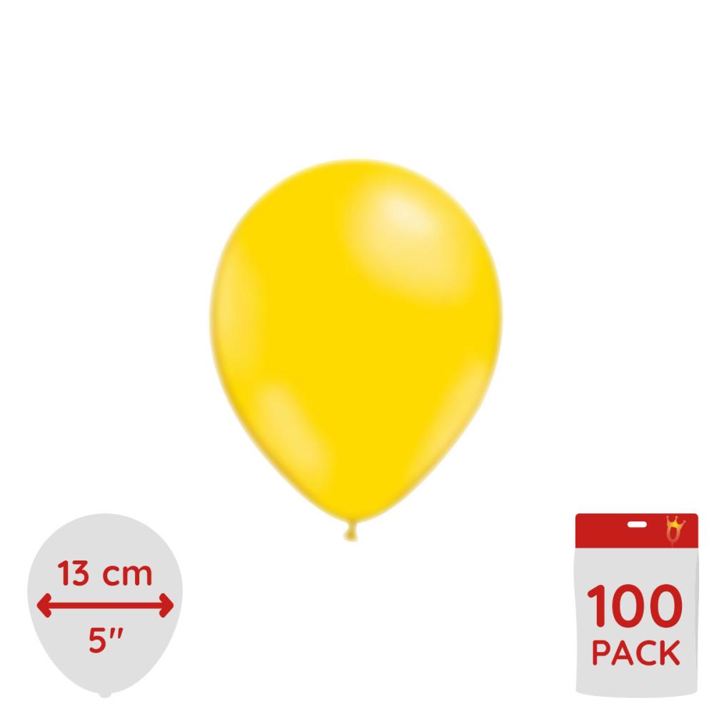 Latexballonger - Solgula 13 cm 100-pack