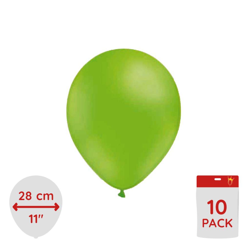 Latexballonger - Limegröna 10-pack