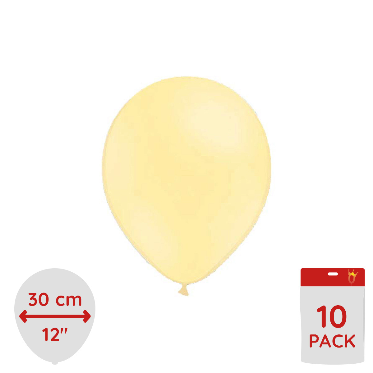 Latexballonger - Elfenben 10-pack