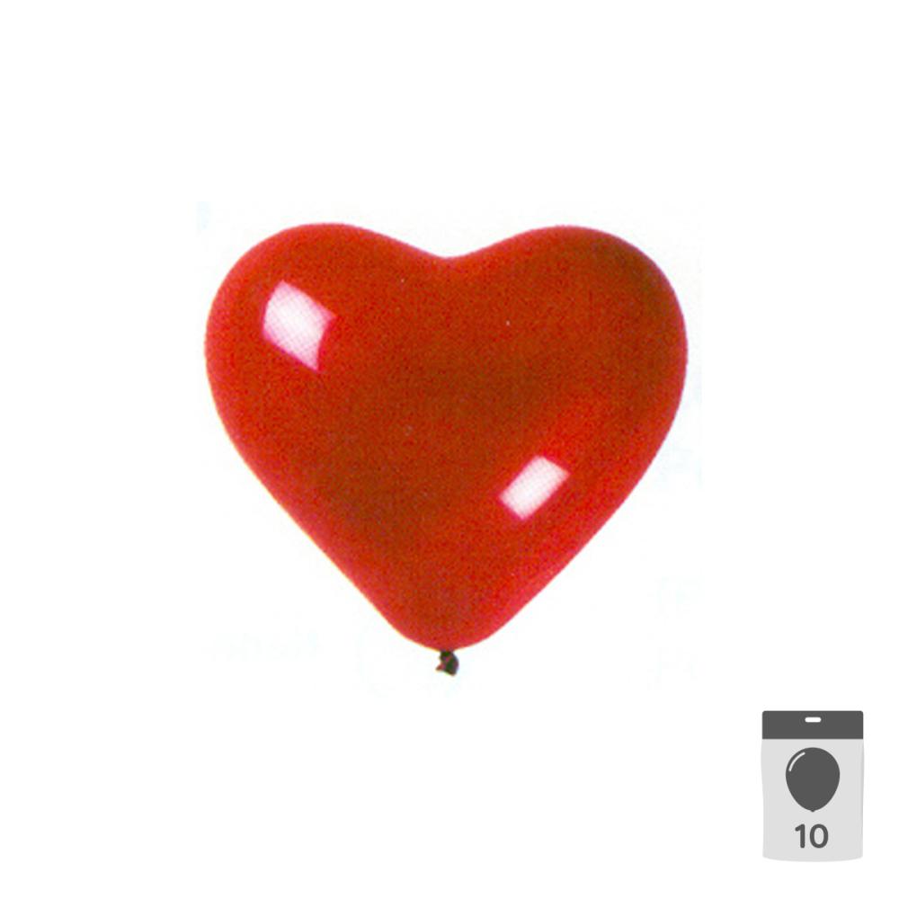 Latexhjärtan - Röda 10-pack