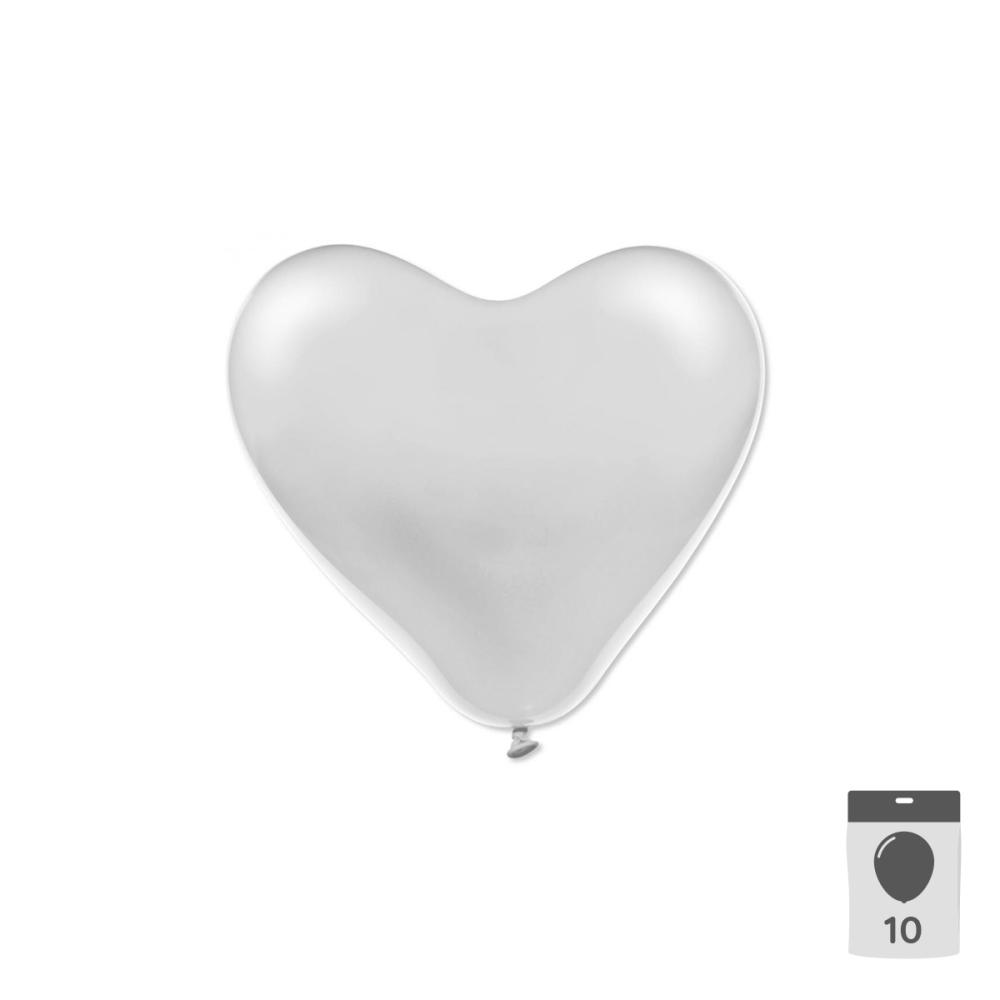 Latexhjärtan - Vita 10-pack
