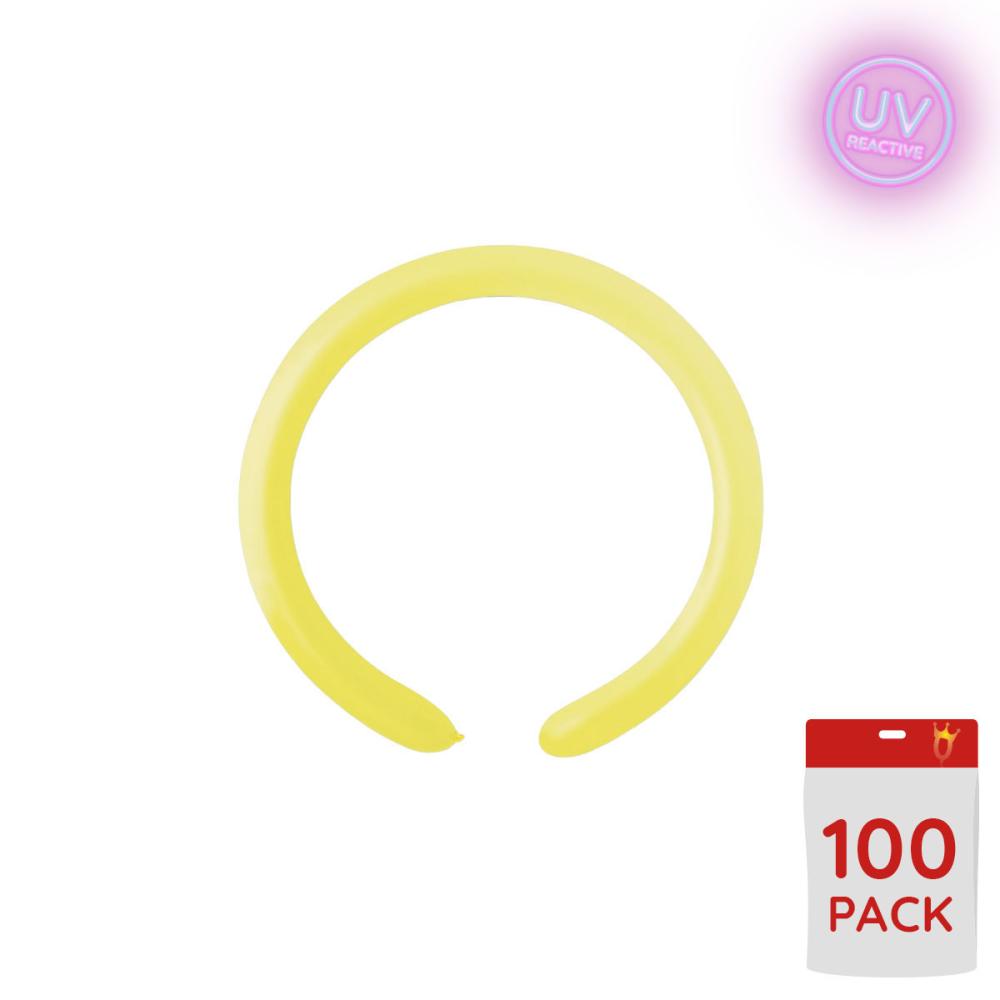 Modellballonger - Neon Yellow Glow  260 100-pack