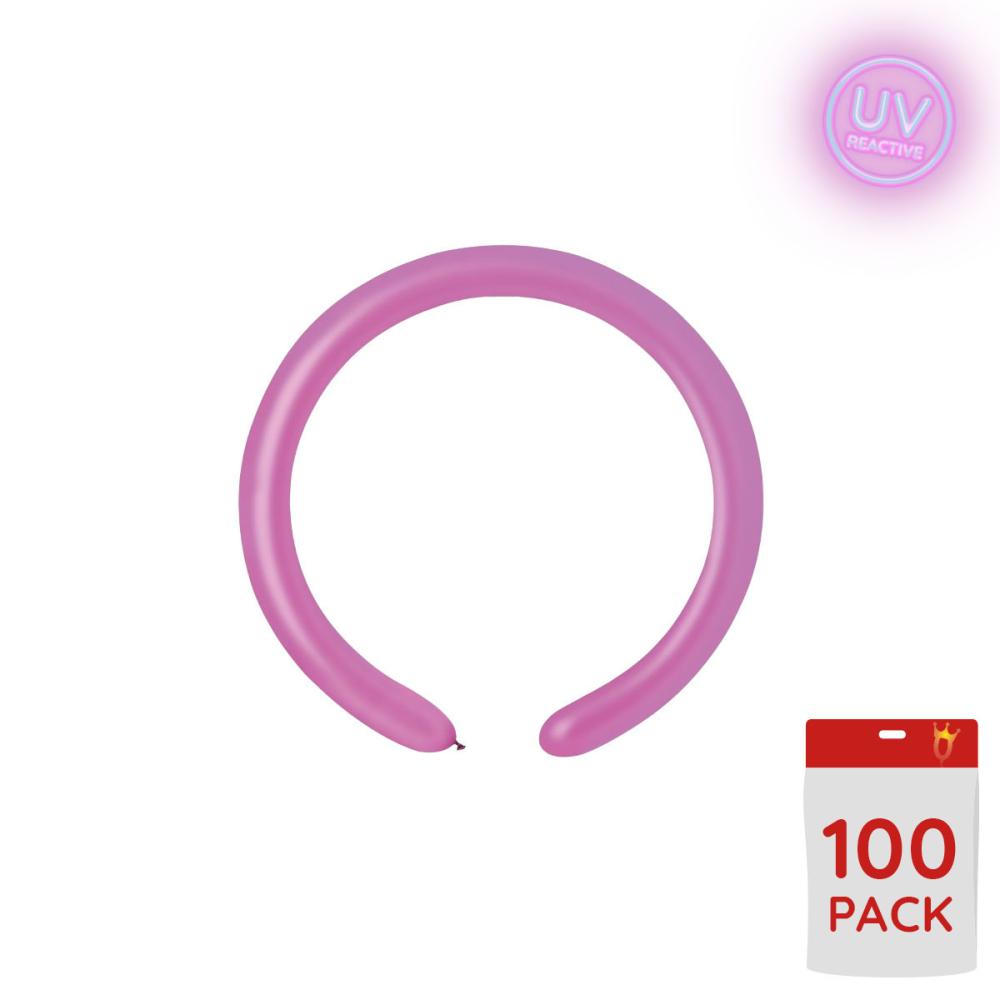 Modellballonger - Neon Purple Glow  260 100-pack