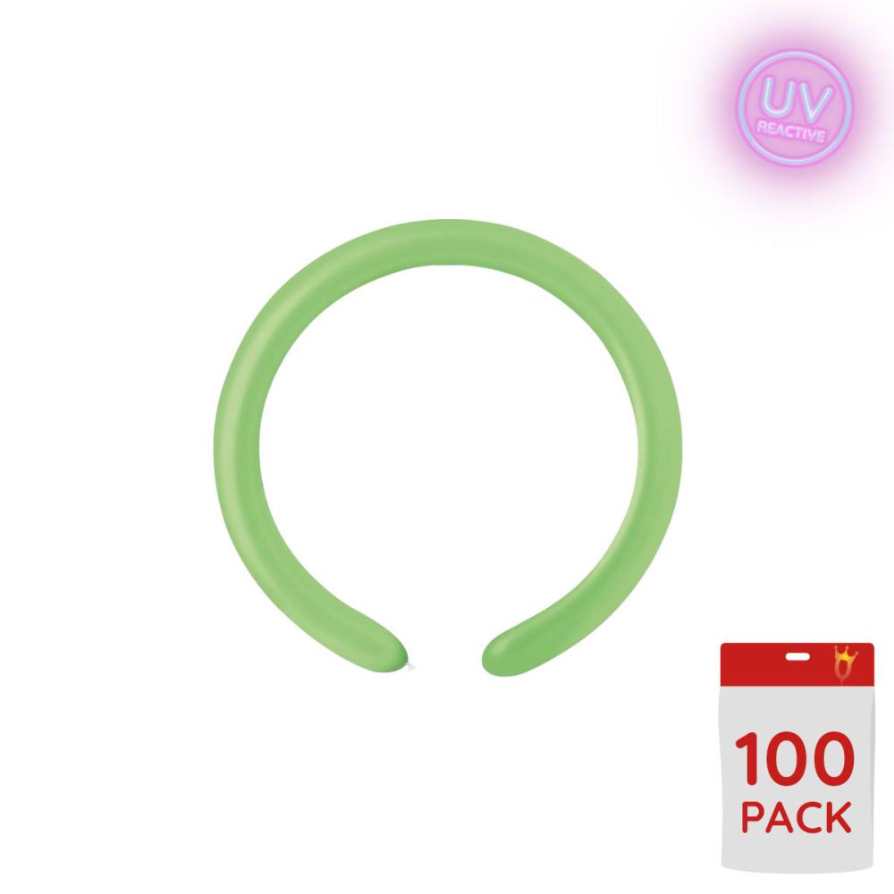 Modellballonger - Neon Green Glow  260 100-pack