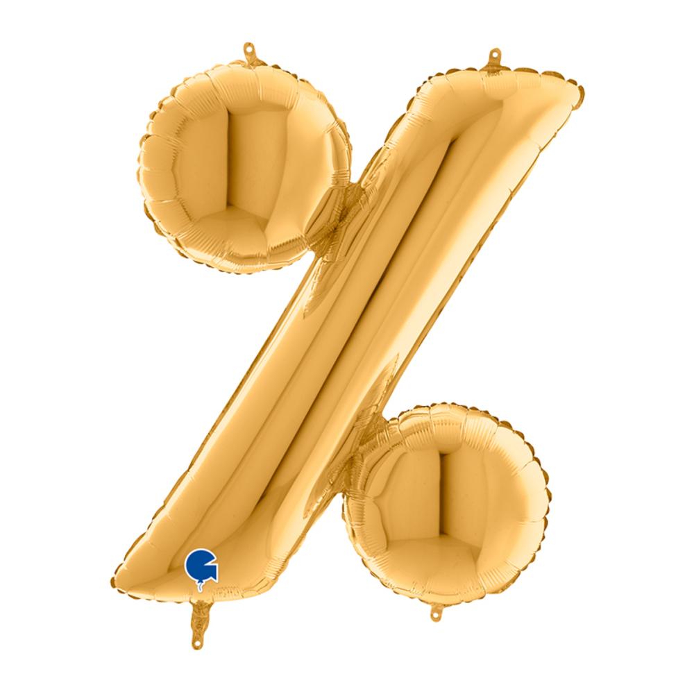 Ballongtecken - % Guld 100 cm
