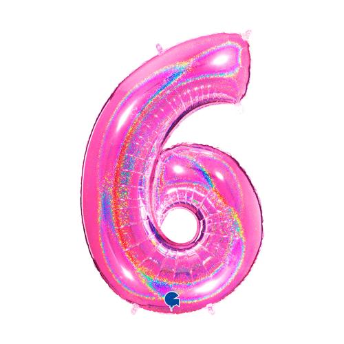 Ballongsiffra - Sex Glitter Rosa 100 cm