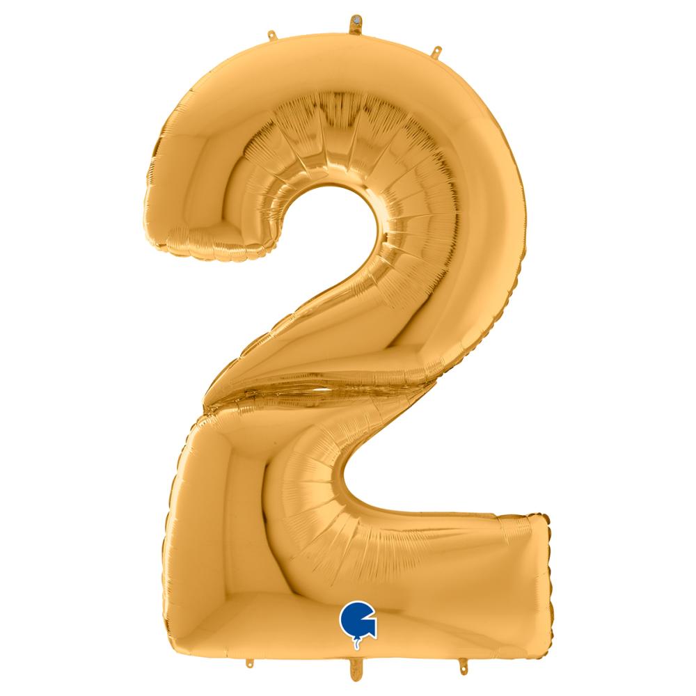 Ballongsiffra Gigant - Två Guld 164 cm