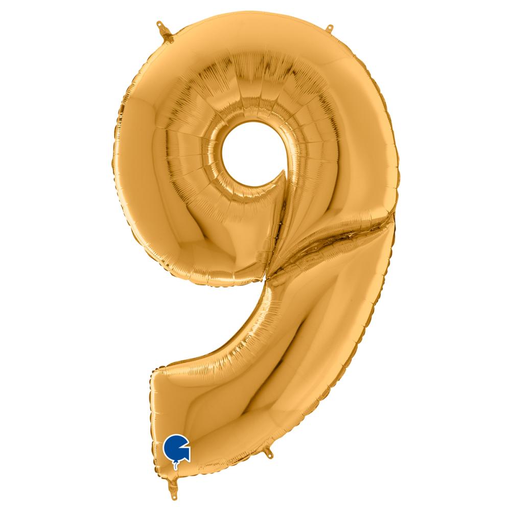 Ballongsiffra Gigant - Nio Guld 164 cm