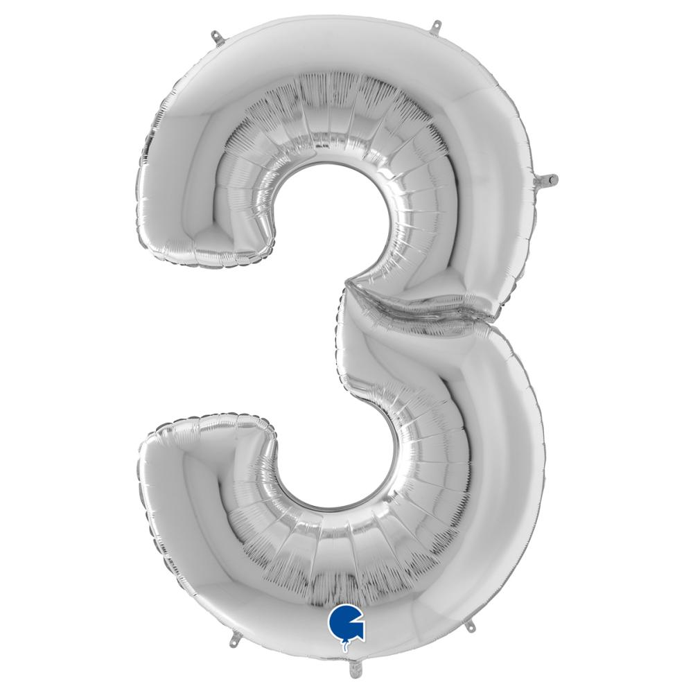 Ballongsiffra Gigant - Tre Silver 164 cm