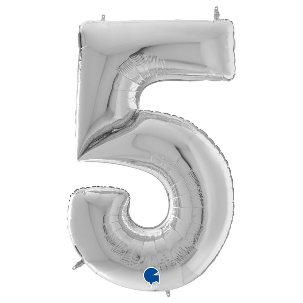 Ballongsiffra Gigant - Fem Silver 164 cm
