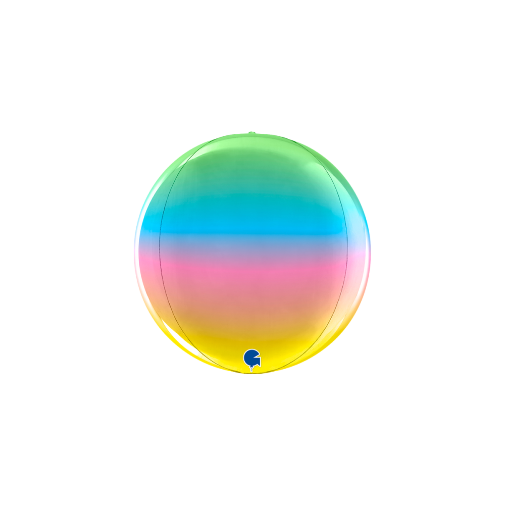 Folieballong - Globe Rainbow 28 cm