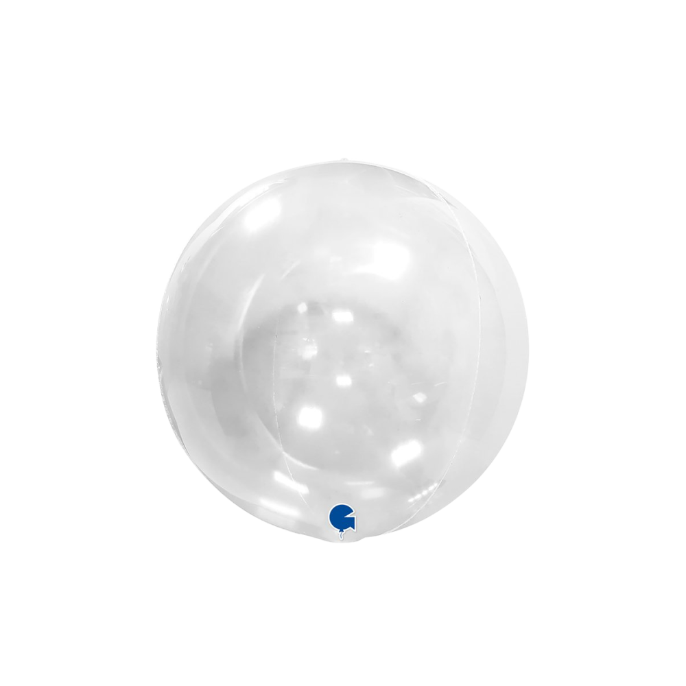 Folieballong - Globe Transparent utan ventil 38 cm