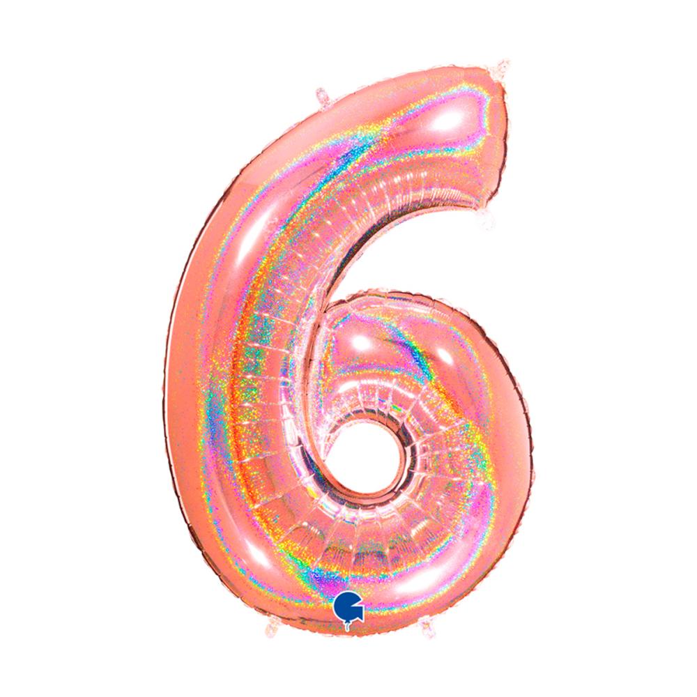 Ballongsiffra - Sex Glitter Rose Gold 100 cm