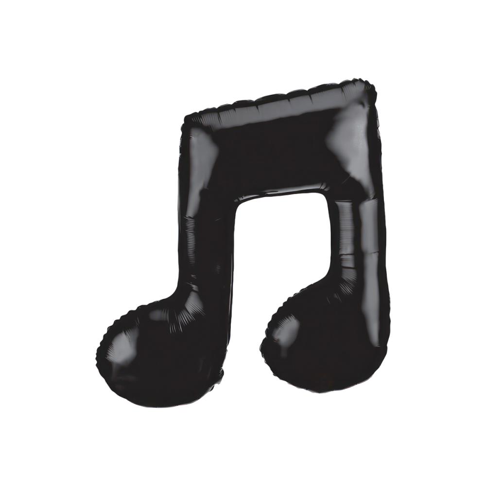 Folieballong - Music Note Double Black