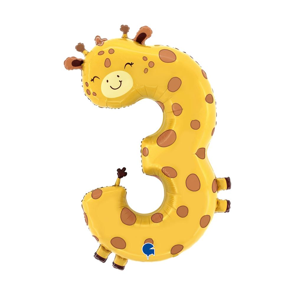 Ballongsiffra - Puppyloon Giraff Tre 96 cm