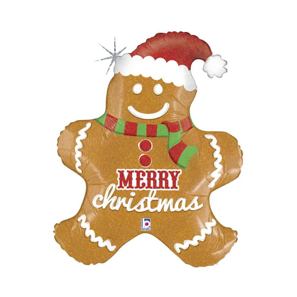 Folieballong - Gingerbread Christmas Shape 79 cm