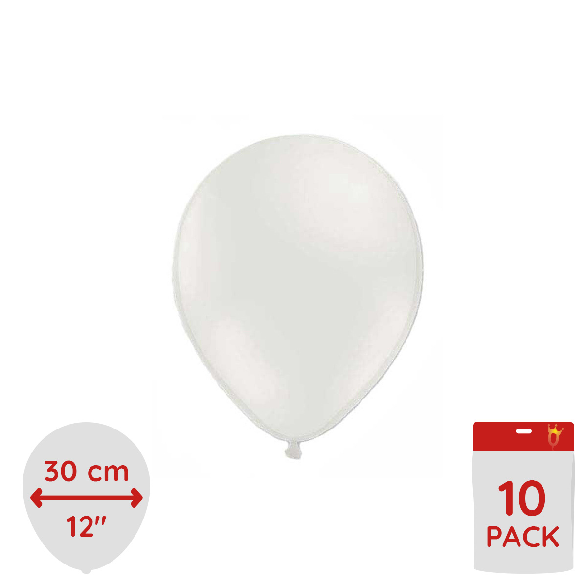 Latexballonger - Vita 10-pack