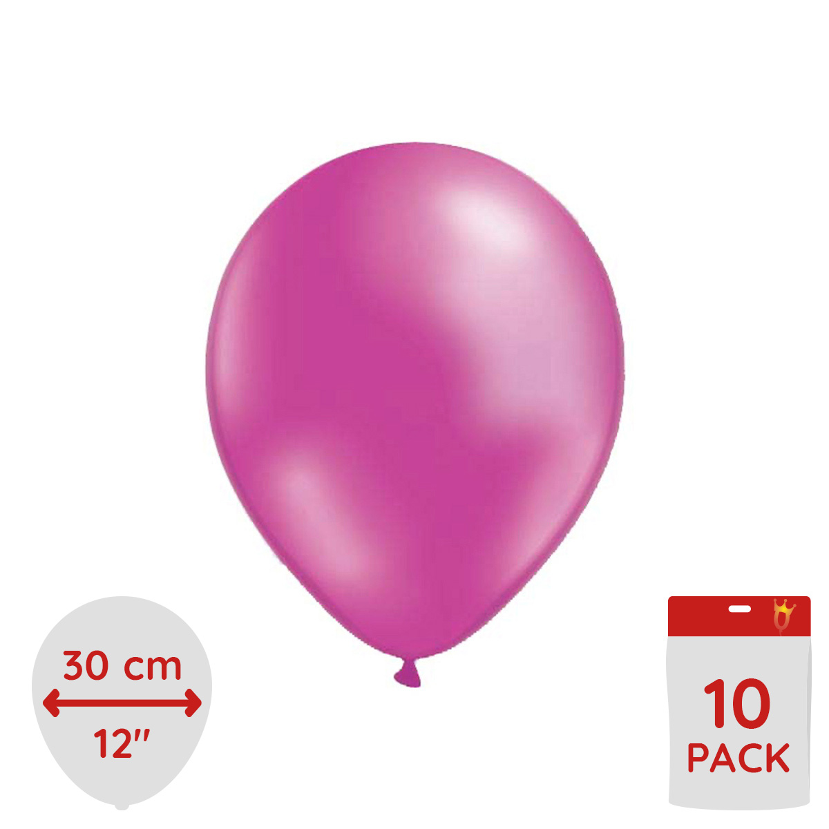 Latexballonger - Magenta 10-pack