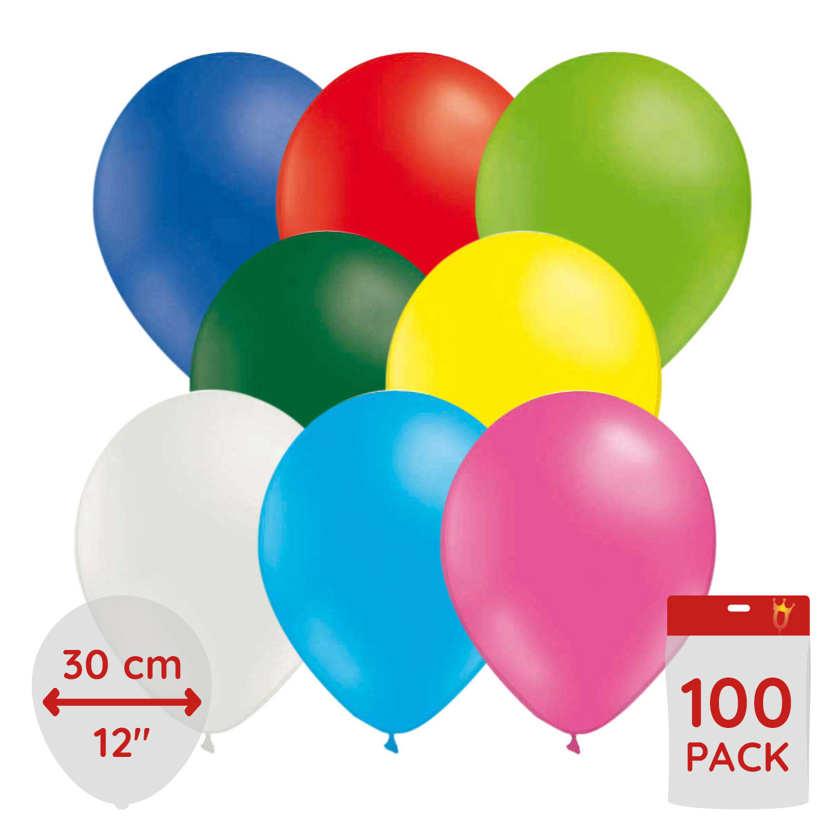 Latexballonger - Blandade färger 100-pack