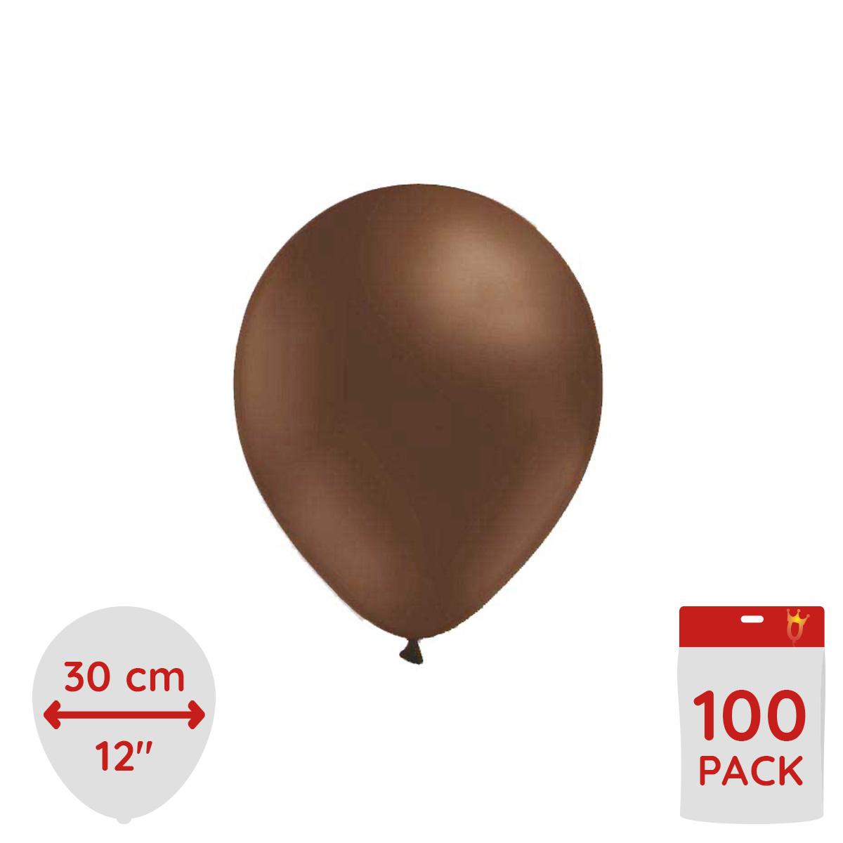 Latexballonger - Chocolate 100-pack