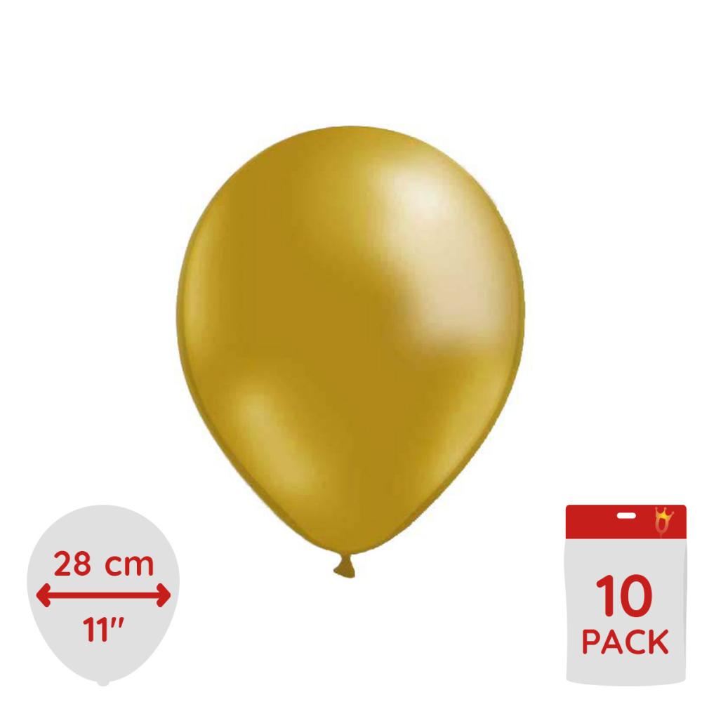 Latexballonger - Guld 10-pack