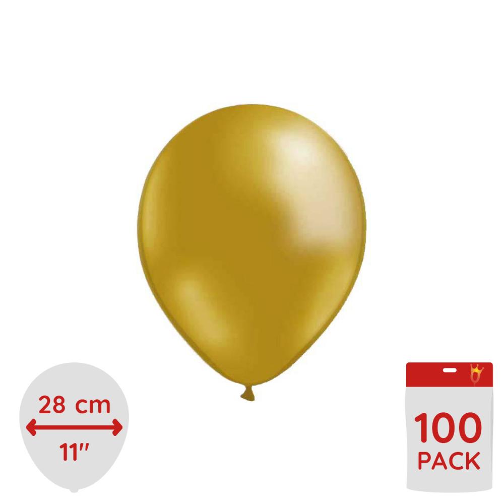 Latexballonger - Guld 100-pack