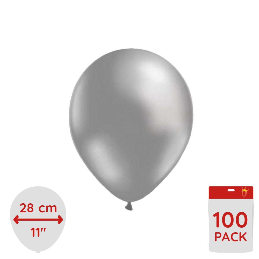 Latexballonger - Silver 100-pack
