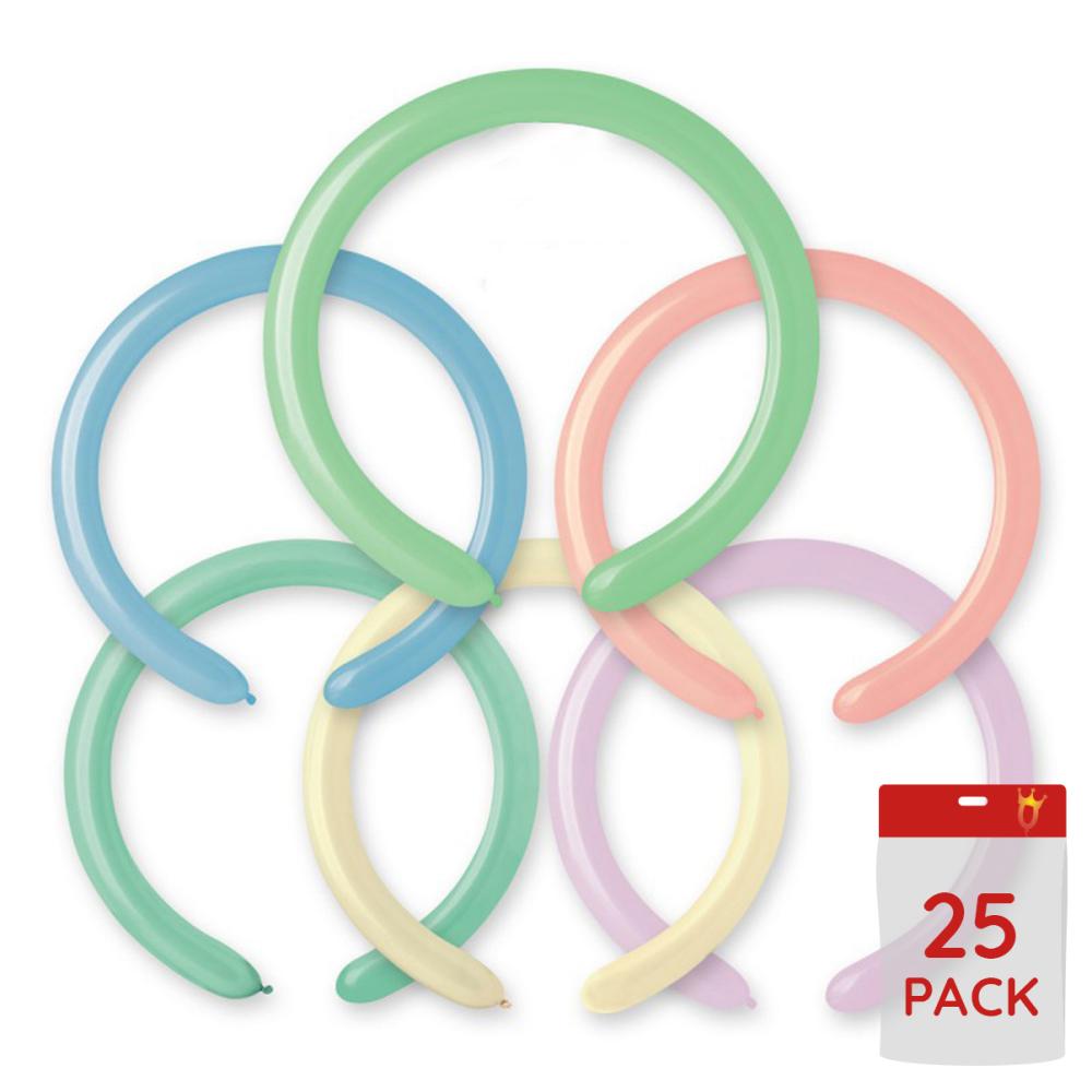Modellballonger 260 - Pastel Assortment 25-pack