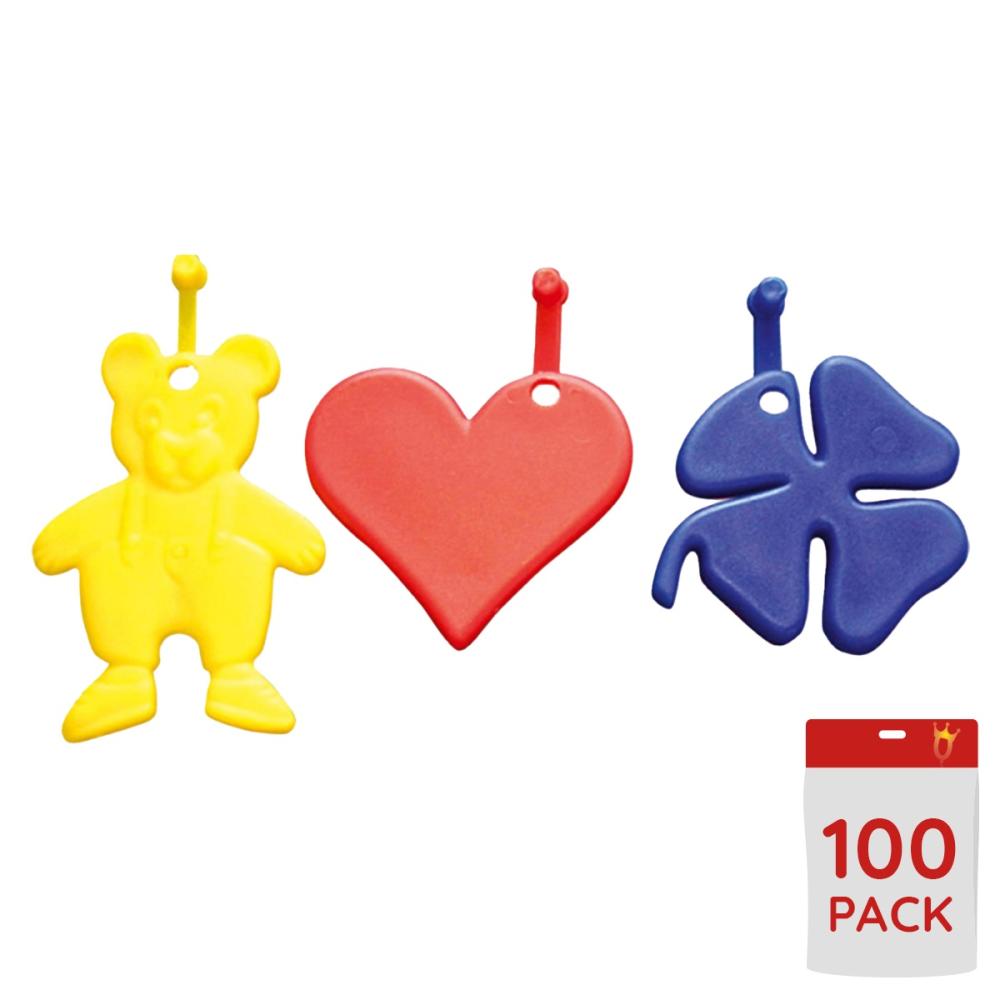 Ballongtyngder - Färgade Plastfigurer 8g - 100-pack
