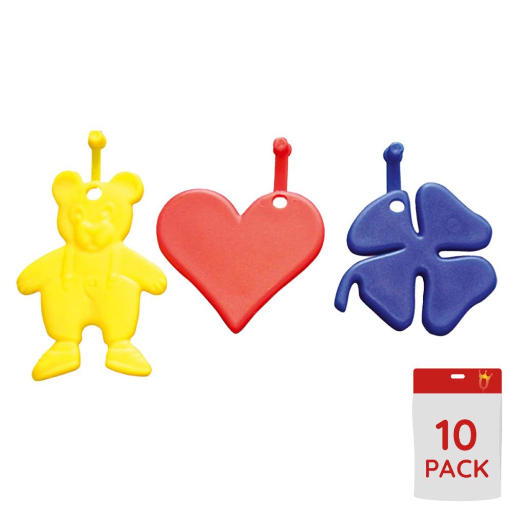 Ballongtyngder - Färgade plastfigurer 8 gram - 10-pack
