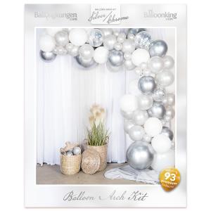 Balloon Arch Kit - Silver/Chrome