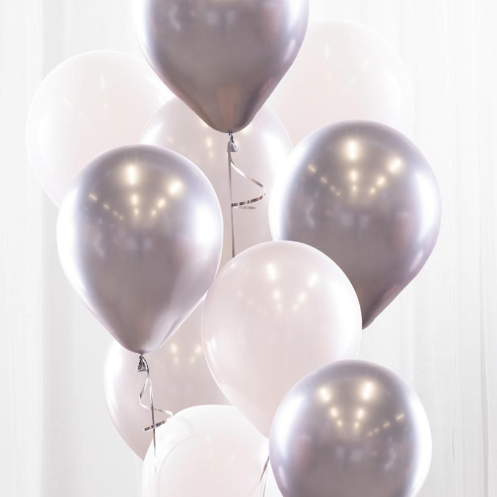 Balloon Bouquet Kit - Silver/Chrome