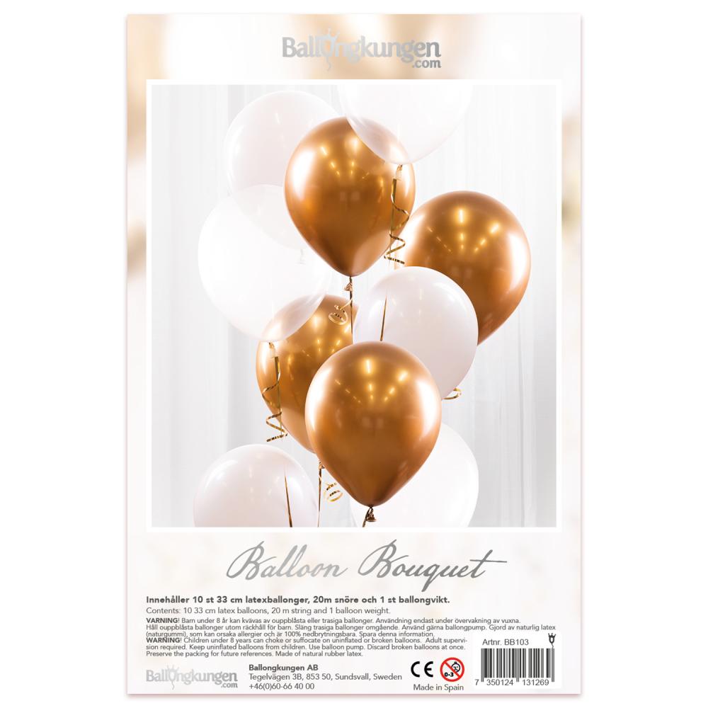 Balloon Bouquet Kit - Gold/Chrome