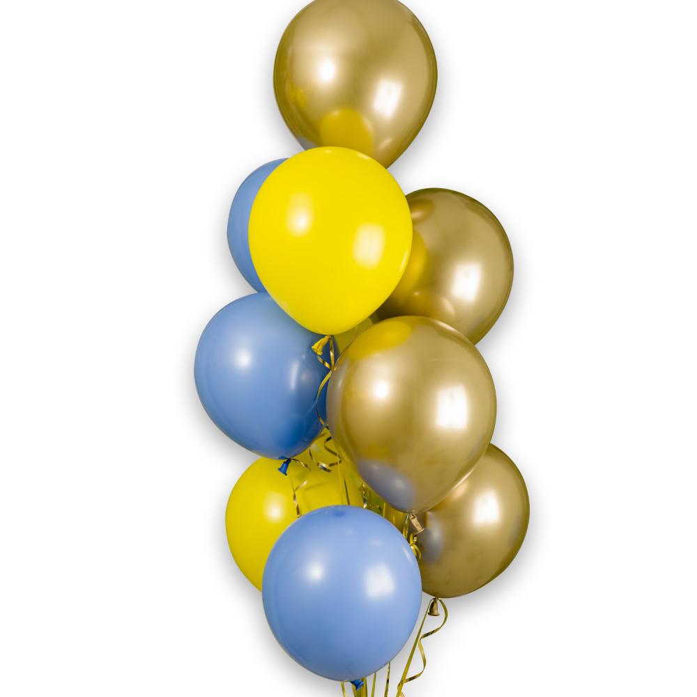 Balloon Bouquet Kit - Yellow, Blue & Gold