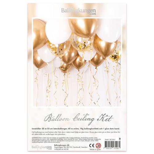 Balloon Ceiling Kit - Gold/Chrome