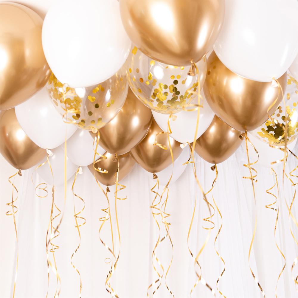 Balloon Ceiling Kit - Gold/Chrome