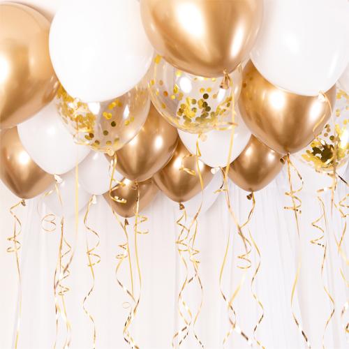 Balloon Ceiling Kit - Gold/Chrome