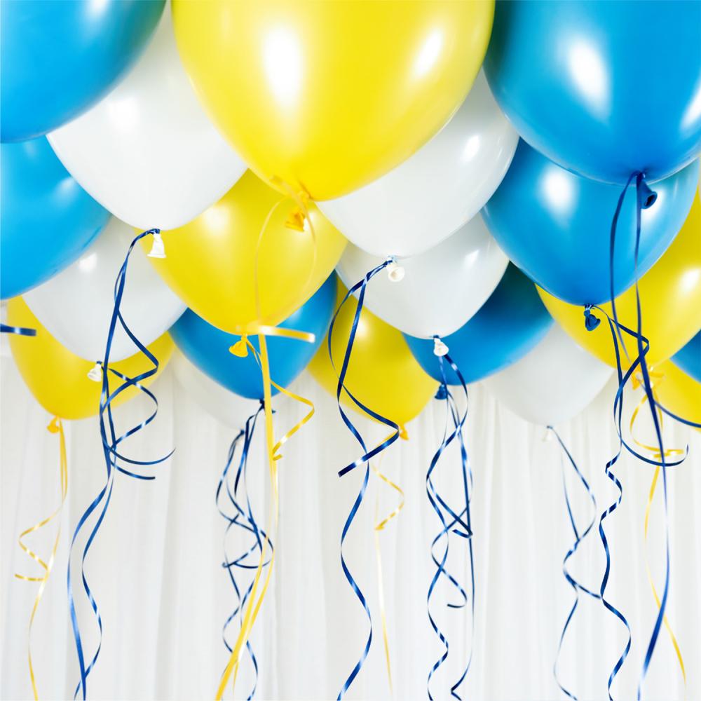 Balloon Ceiling Kit - Gul & Blå