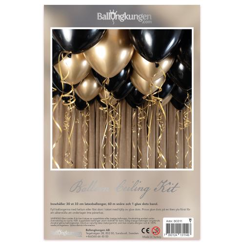 Balloon Ceiling Kit - Black & Gold